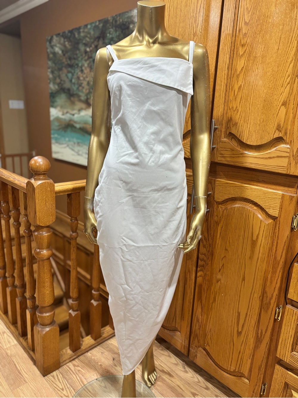 Forever 21 White Asymmetrical Slip Dress